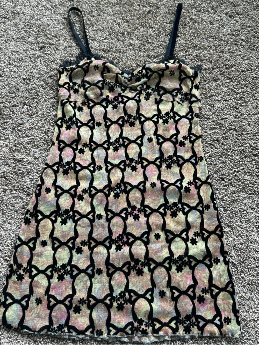 NWT Free People Lace & Bows Mini Slip